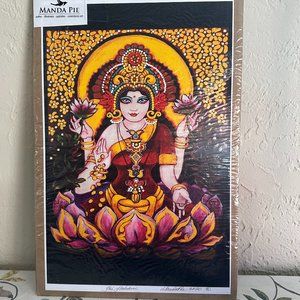 LAKSHMI HINDUISM HINDU VISHNU GODDESS INDIA NEPAL PAINTING ART PRINT AMMA